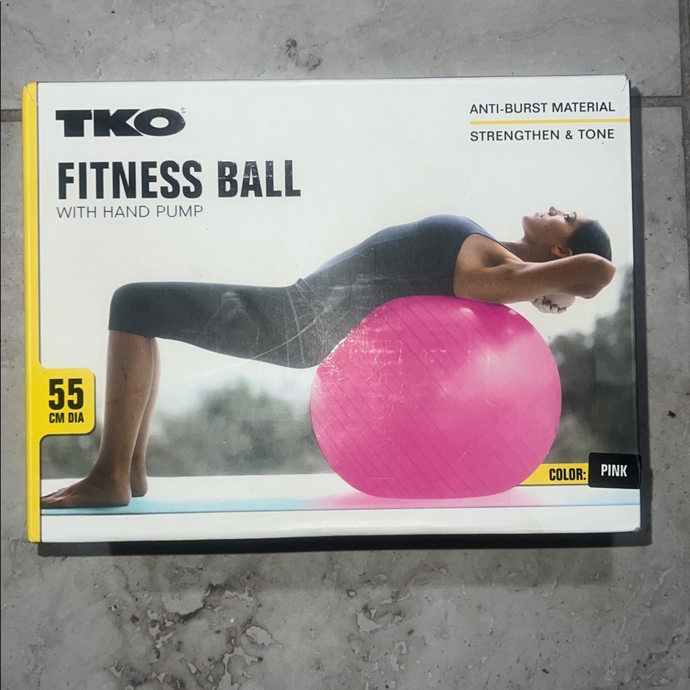 TKO Pink Fitness Ball with Hand Pump